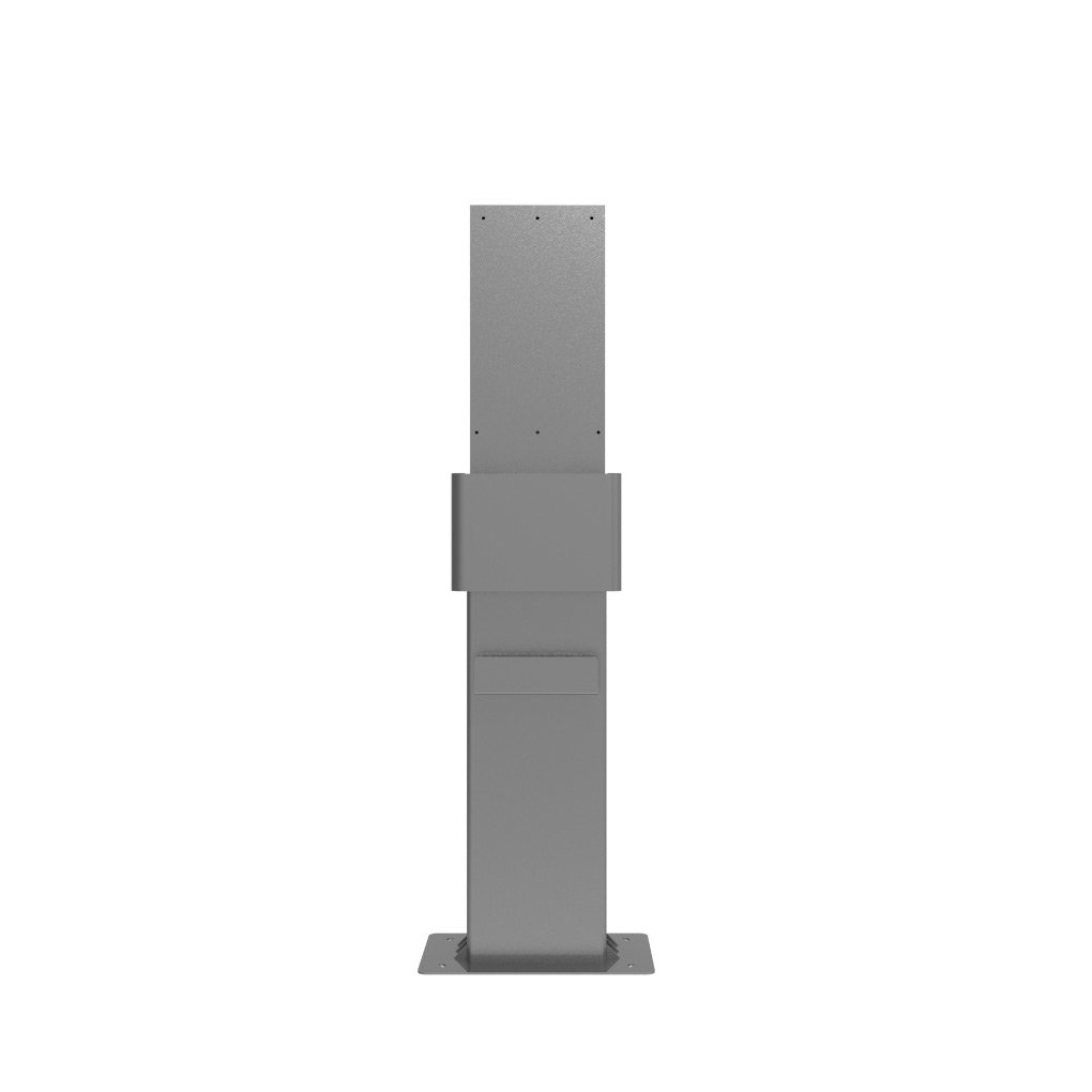 Support métallique gris pour borne DC