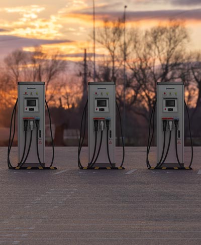 Bornes de recharge sur parking